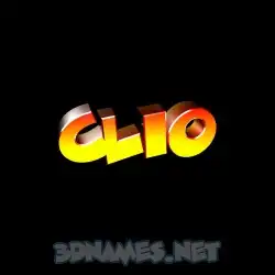 clio in Black Background style - 3D name wallpaper