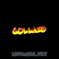 collazo in Black Background style - 3D name wallpaper