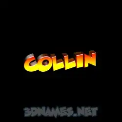 collin in Black Background style - 3D name wallpaper