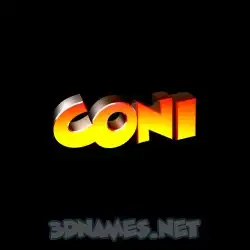 coni in Black Background style - 3D name wallpaper
