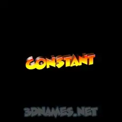 constant in Black Background style - 3D name wallpaper