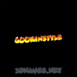 cookinstyle in Black Background style - 3D name wallpaper