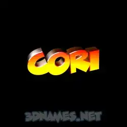cori in Black Background style - 3D name wallpaper