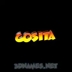 cosita in Black Background style - 3D name wallpaper