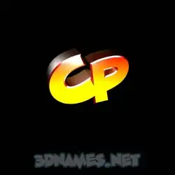 cp in Black Background style - 3D name wallpaper