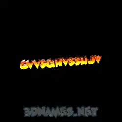 cvvsghvssujv in Black Background style - 3D name wallpaper