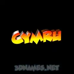 cymru in Black Background style - 3D name wallpaper