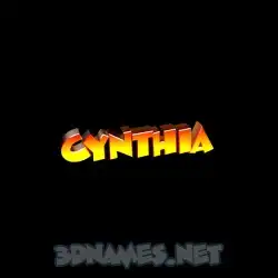 cynthia in Black Background style - 3D name wallpaper