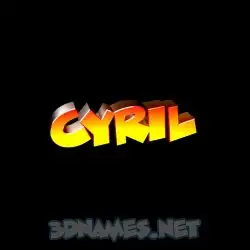 cyril in Black Background style - 3D name wallpaper