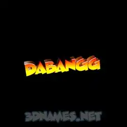 dabangg in Black Background style - 3D name wallpaper