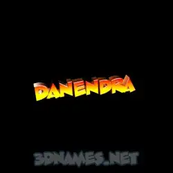danendra in Black Background style - 3D name wallpaper