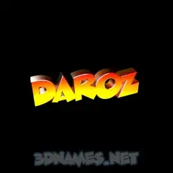 daroz in Black Background style - 3D name wallpaper