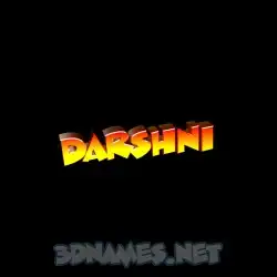 darshni in Black Background style - 3D name wallpaper