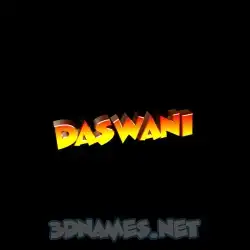 daswani in Black Background style - 3D name wallpaper