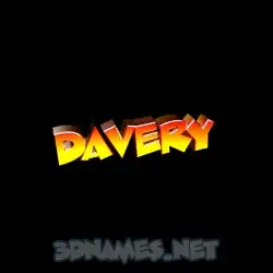 davery in Black Background style - 3D name wallpaper