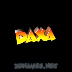 daxa in Black Background style - 3D name wallpaper