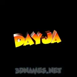dayja in Black Background style - 3D name wallpaper