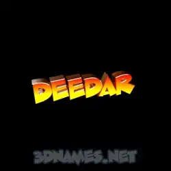 deedar in Black Background style - 3D name wallpaper