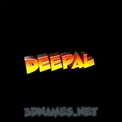 deepal in Black Background style - 3D name wallpaper