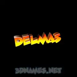 delmas in Black Background style - 3D name wallpaper