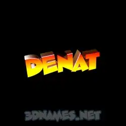 denat in Black Background style - 3D name wallpaper