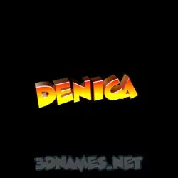 denica in Black Background style - 3D name wallpaper
