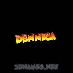 dennica in Black Background style - 3D name wallpaper