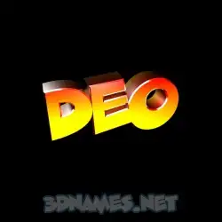 deo in Black Background style - 3D name wallpaper