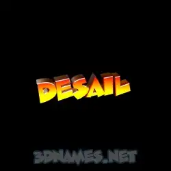 desail in Black Background style - 3D name wallpaper
