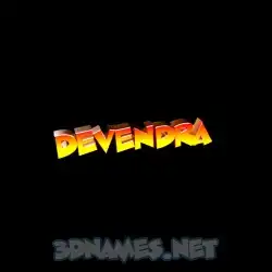 devendra in Black Background style - 3D name wallpaper