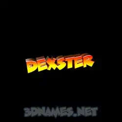 dexster in Black Background style - 3D name wallpaper