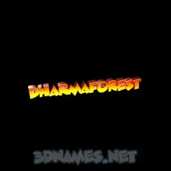 dharmaforest in Black Background style - 3D name wallpaper