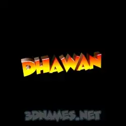 dhawan in Black Background style - 3D name wallpaper