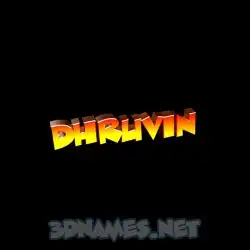 dhruvin in Black Background style - 3D name wallpaper