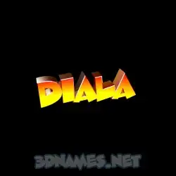 diala in Black Background style - 3D name wallpaper
