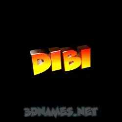 dibi in Black Background style - 3D name wallpaper