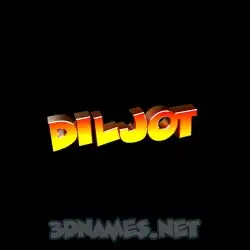 diljot in Black Background style - 3D name wallpaper