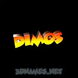 dimos in Black Background style - 3D name wallpaper