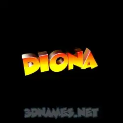 diona in Black Background style - 3D name wallpaper