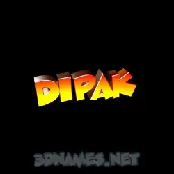 dipak in Black Background style - 3D name wallpaper