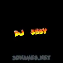 dj   seby in Black Background style - 3D name wallpaper