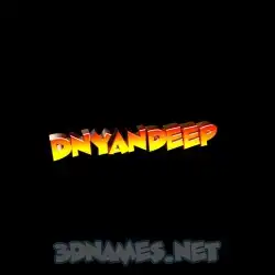 dnyandeep in Black Background style - 3D name wallpaper