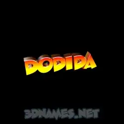 dodida in Black Background style - 3D name wallpaper