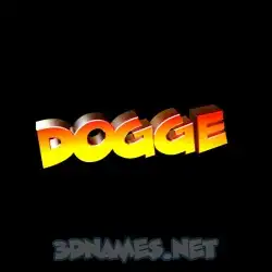 dogge in Black Background style - 3D name wallpaper