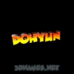 dohyun in Black Background style - 3D name wallpaper