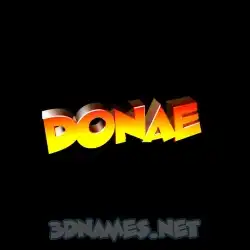 donae in Black Background style - 3D name wallpaper