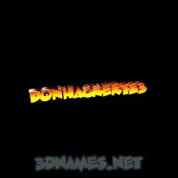 donhacker123 in Black Background style - 3D name wallpaper