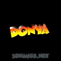 donya in Black Background style - 3D name wallpaper