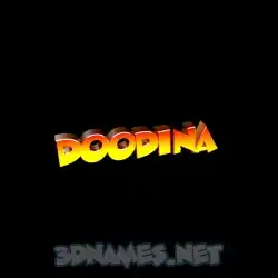 doodina in Black Background style - 3D name wallpaper