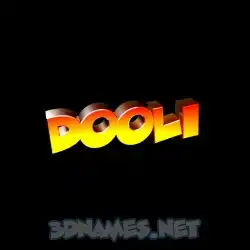 dooli in Black Background style - 3D name wallpaper